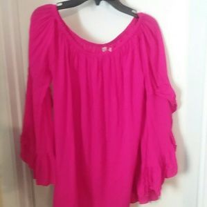 Pink off the shoulder top